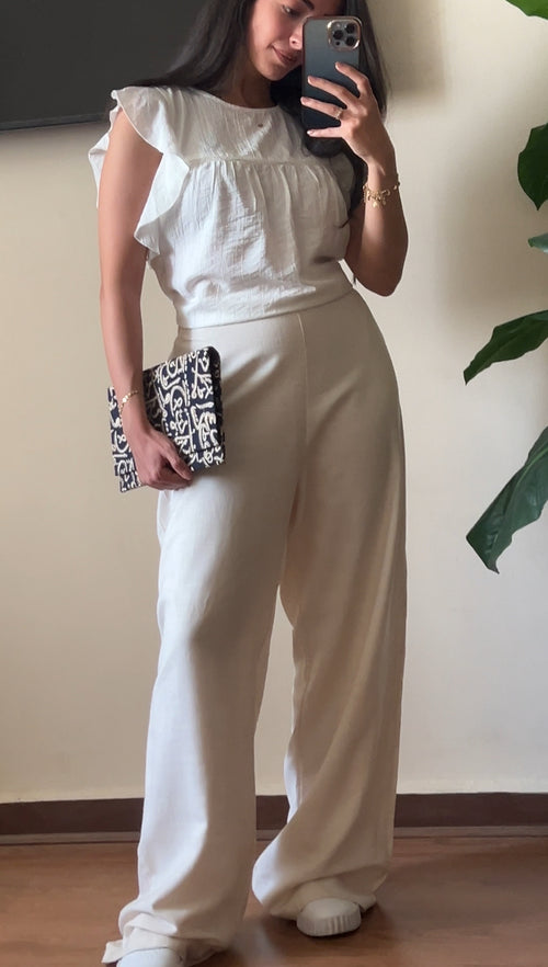 Sophia Pure Linen Wide-Leg Pants