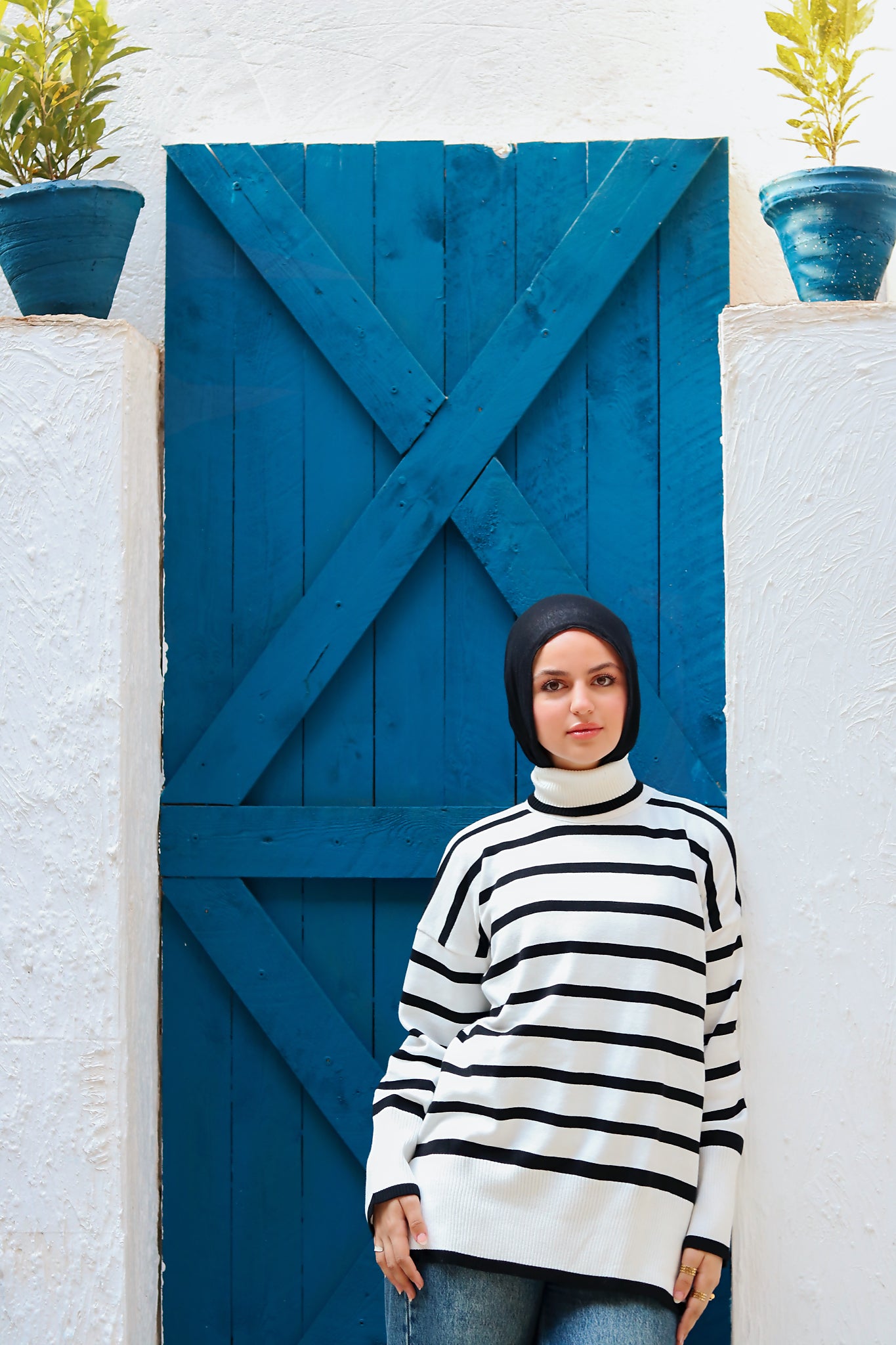 Wave Knit Top In White
