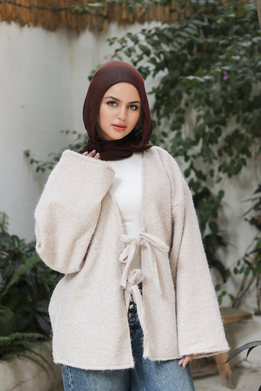 سترة هَيبة بني دافئ